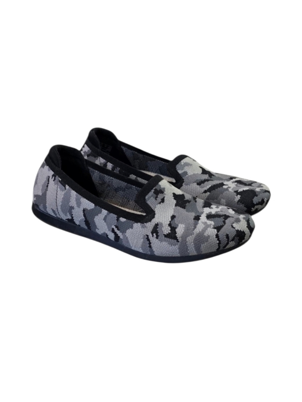 Clarks Cloudsteppers Carly Dream Gray/Black Camo Shoes Size 7.5 W